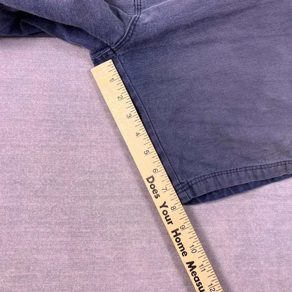 Cotton Twill Cargo Multi-Pocket Mid Rise Shorts Mens 36 Blue Cotton Twill